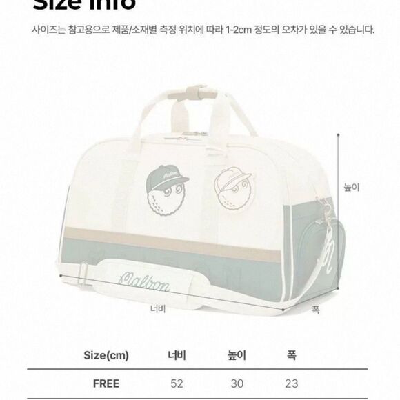 Malbon Golf Green White Travel Duffle Bag Weekender Carry-On Shoulder Strap - Picture 10 of 10